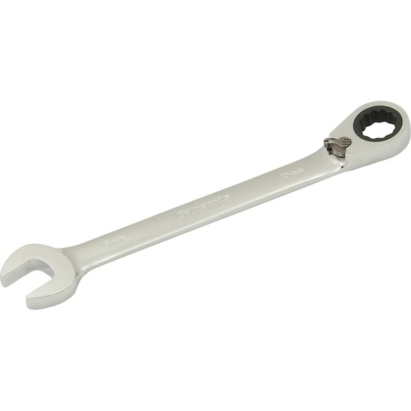 Tools 15mm Reversible Combination Ratcheting Wrench